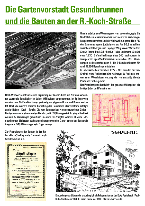 Die Gartenvorstadt Gesundbrunnen und die Bauten an der R.-Koch-Straße